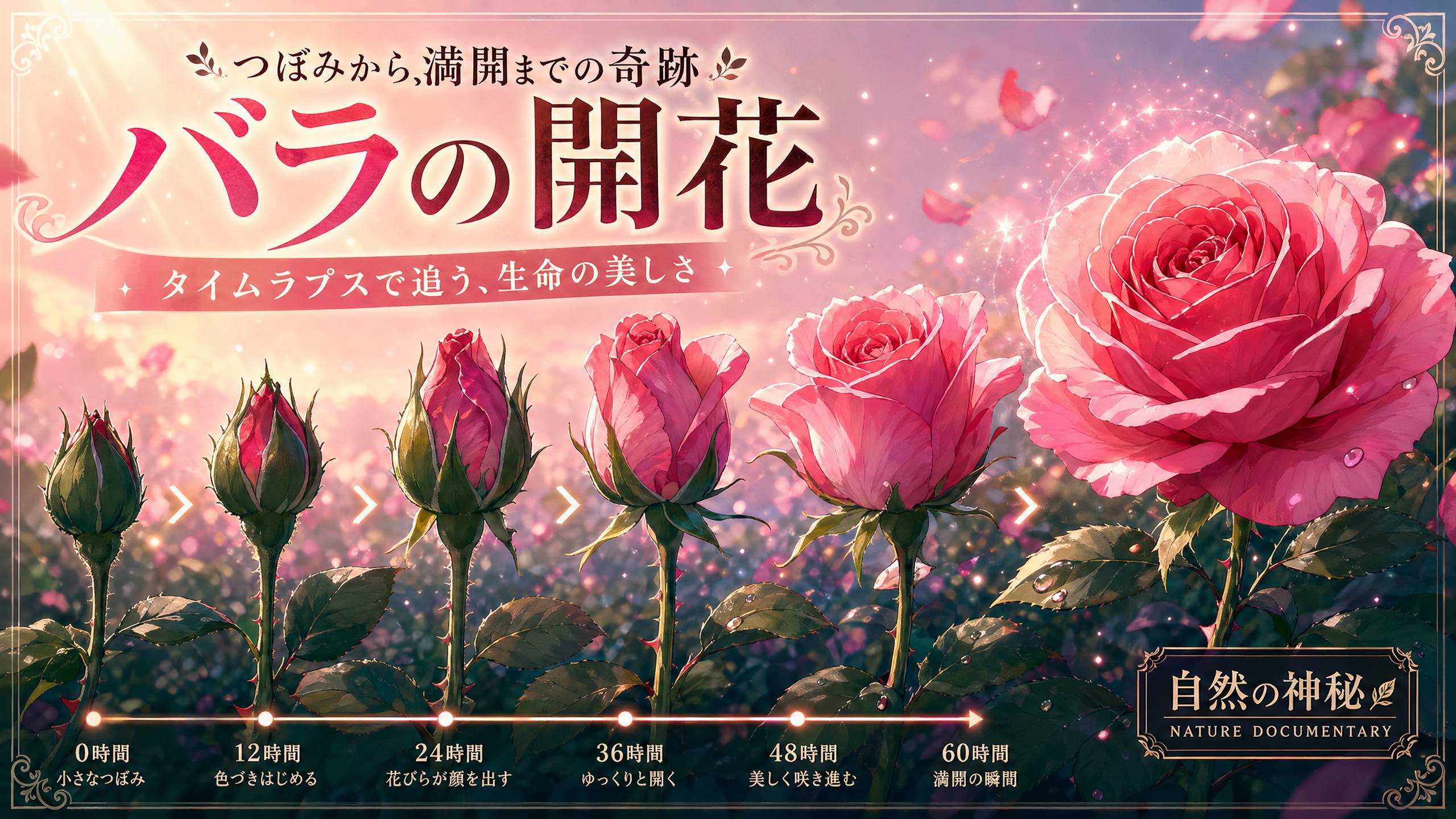 无限臀山植物视频-花朵绽放延时视频